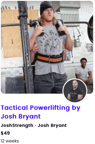 A Tactical Powerlifting program and its rate